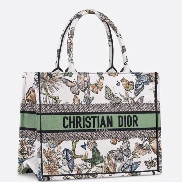 Cheap Toile Green Dior Book de Canvas Mexico Jouy Tote Motif White 0510 Luxury